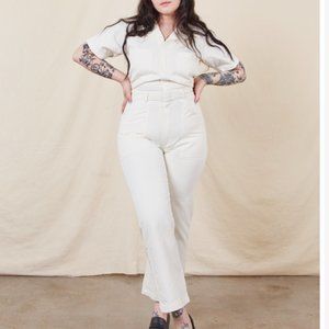 Big Bud Press Short Sleeve White Jumpsuit